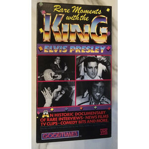 Rare Moments with the King ELVIS PRESLEY Vintage VHS Tape Cassette 1987